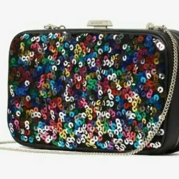 kate spade Handbags - Kate Spade Tonight Sequins Embellished Leather Crossbody Clutch NWT $228
